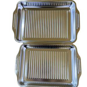 Plaque de cuisson professionnelle en acier inoxydable écologique de 0,5 mm d'épaisseur, qualité commerciale, résistante aux déformations, pour biscuits et gâteaux, usage intensif - Product Image 1