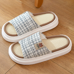 Nuovo Design notte sonno comodi casa pantofole peluche animali portano coloratissime pantofole di lino per le donne e l'uomo - Product Image 6