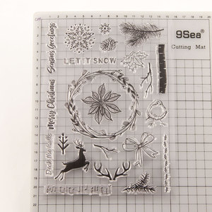 Sello de goma de estilo navideño personalizado para planificador/Álbum DIY sello de decoración transparente - Product Image 4