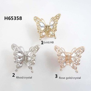 Manufacturer supplies 3D black butterfly hair <b>clip</b>, Korean style, hollowed-out, high-end, girly <b>bow</b> decorative hair <b>clip</b>. - Product Image 3
