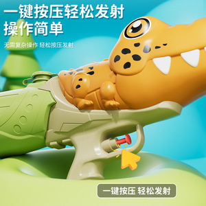 Pistola de agua de cocodrilo de gran capacidad con doble boquilla, juguete para niños de 3 a 6 años, pistola de agua de plástico para diversión en la playa - Product Image 3