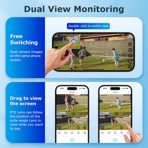 IP65 6MP AOV PIR HD Dual Len Motion Detection Wireless Wifi Solar <b>Camera</b> 24/7 Full Time Recording Ptz AI <b>Network</b> Security <b>Camera</b> - Product Image 4