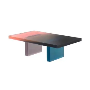Tables basses rectangulaires immobilier villa designer arc-en-ciel Tables basses en acrylique pour la décoration de la maison