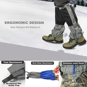 Polainas de Nieve Woqi Negras y Grises, Tela Impermeable Ripstop 600D, Protección para Piernas Unisex para Senderismo, Caza y Actividades al Aire Libre - Product Image 3
