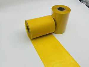 Ruban thermique de transfert de résine pour étiquettes de soin textiles lavables, 55 mm x 74 mètres, taille 30 x <span class=keywords><strong>50</strong></span>, pour ruban satiné couleur or - Product Image 3