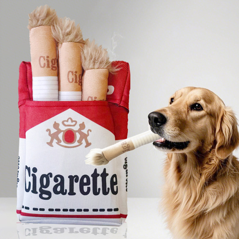 dog toy cigarettes Cross-Border New Eco-Friendly Nocciola Interactive Plush Dog Toy Cigarette  56g Opp Bag Pet Chew Toys| Alibaba.com