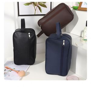 Estuche de Maquillaje Portátil Multifuncional de PU Negro, Impermeable, de Gran Capacidad, con Cierre y Colgador, Moderno y Duradero - Product Image 6