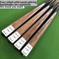 Queue de billard en bois de frêne faite à la main avec logo personnalisé, pointe de 8,5 mm, 3/4, vente directe d'usine, personnalisation possible
