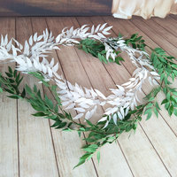 Tanaman Buatan Daun Willow Serbaguna untuk Dekorasi Ruangan, Buket Pernikahan, dan Penyisipan Vas Rumah