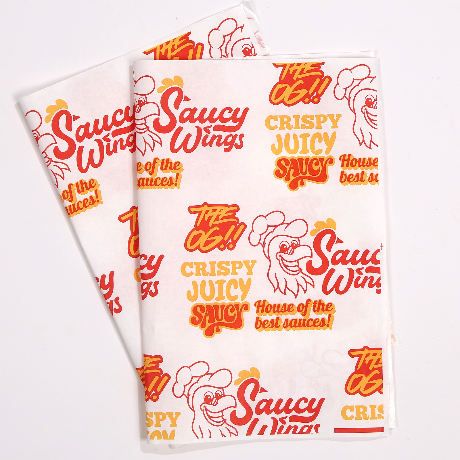 Greaseproof Paper Custom Logo Food Wrap Bakery Deli Burger Sandwich Takeaway Packaging Food Grade Coated Paper Supplier