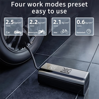 Compresseur d'air portable 12V DC, gonfleur de pneus de voiture 150 PSI, lumière LED, mini écran numérique, pompe à air sans fil en plastique