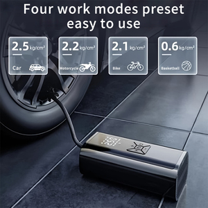 Compresor de Aire Portátil de 12V CC, Inflador de Neumáticos de Auto de 150 PSI, Luz LED, Mini Pantalla Digital, Bomba de Aire Inalámbrica de Plástico - Product Image 5