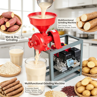 Moulin à grains électrique commercial pour piments séchés, maïs, manioc, riz, céréales, cacao, blé, haricots – Broyeur à sec et humide