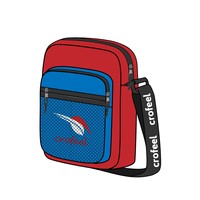 Outdoor streetwear tienermode schoudertas van polyester met verstelbare band en meerdere vakken