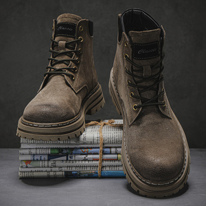 Stivali Alti <span class=keywords><strong>da</strong></span> <span class=keywords><strong>Uomo</strong></span> Stile Desert Boot Taglie Forti Impermeabili Comodi e Antiscivolo per Tempo Libero e Alpinismo - Product Image 5