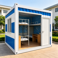 Maison modulaire portable et amovible à grande capacité, à construction rapide, en panneaux sandwich, pour dortoir de chantier