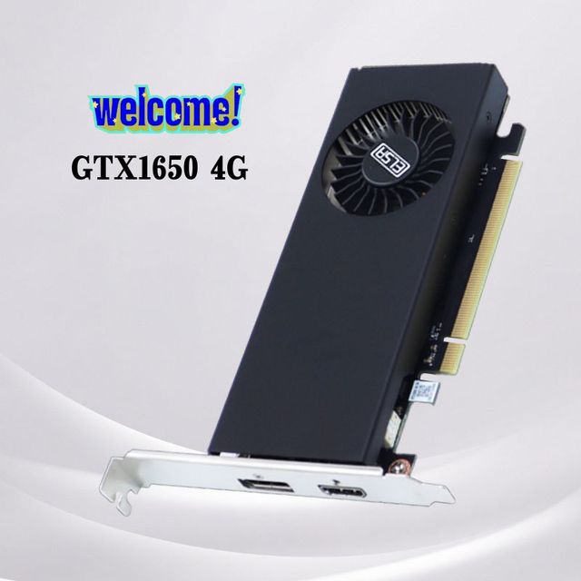 Hot Sale New Mini-itx GDDR6 4GB GTX1650 Fan Desktop PC Games Office Design Low Profile Graphics Card GTX1650