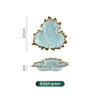 Plateau en porcelaine de luxe nordique écologique avec bord doré, vaisselle d'hôtel ronde de 10 pouces, vente en gros 2026