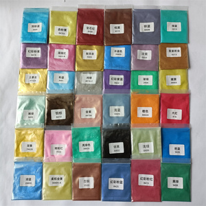 Serie di Pigmenti in Polvere di Mica Perlescente Colorata: Blu, Verde, Rosso, Giallo, Viola - Product Image 3