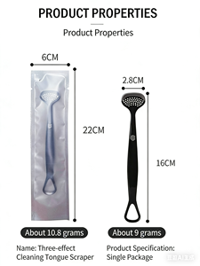 Raspador <span class=keywords><strong>de</strong></span> Lengua <span class=keywords><strong>de</strong></span> Alta Calidad PP + TPR, <span class=keywords><strong>Limpiador</strong></span> <span class=keywords><strong>de</strong></span> Lengua Bull Clean, Escalador <span class=keywords><strong>de</strong></span> Lengua, Cepillo para Lengua, Limpieza <span class=keywords><strong>de</strong></span> Lengua - Product Image 3