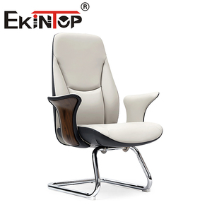 Ekintop-<span class=keywords><strong>Silla</strong></span> de oficina giratoria moderna de cuero nórdico con base de aluminio para mesas y sillas de oficina y conferencias - Product Image 1