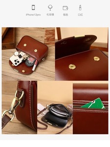 กระเป๋าสะพายข้างหนังแท้สำหรับผู้หญิง ดีไซน์ทันสมัย สวยหรู เหมาะสำหรับสาวๆ - Product Image 2