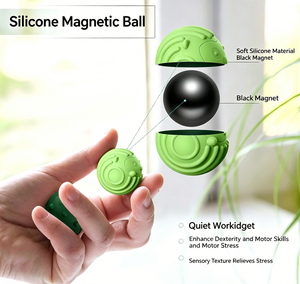 Juguetes sensoriales ISSILI para niños: bolas magnéticas redondas de silicona para aliviar el estrés - Product Image 6