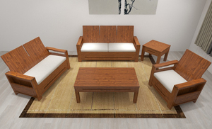 Magnífico sillón de salón individual con marco de madera de teca clásica de Indonesia, juego de muebles para sala de estar - Product Image 6