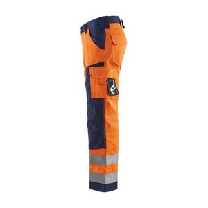 BLAKLADER - 156618115389C62 Pantalón Hi-Vis sin bolsillos para uñas Naranja/Azul marino-EAN 7330509413517 ROPA DE TRABAJO DE LA HI-VIS - Product Image 5