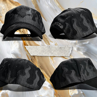 Gorra de Béisbol con Diamantes de Imitación G5 Envío Rápido Moda Unisex Logotipo Bordado 3D 14 Gorra de 5 Paneles Visera de Gamuza Enlace Satinado para Exteriores