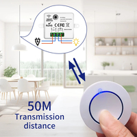 Interrupteur sans fil RF433MHz 220V 110V 10A, contrôleur de relais, mini interrupteur mural à bouton rond, télécommande pour lampe LED