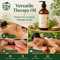 Huile Essentielle de Massage au Gingembre et à l'Armoise 500ml en Gros pour Salons de Beauté, Grattage Corporel Gua Sha et Thérapie des Méridiens