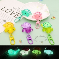 Porte-clés Tortue 3D Lumineuse de Dessin Animé, Breloque Animale, Pendentif pour Sac à Dos d'Étudiant, Tortue qui Brille dans le Noir