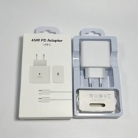 Cargador Rápido de Pared USB-C PD de 45W con Enchufe EU/UK/US y Cable Tipo-C para Teléfonos y Tabletas Samsung S26/S25/S24/S23/S22