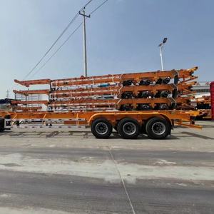 Tout nouveau 3 <span class=keywords><strong>essieux</strong></span> 40 pieds 40 tonnes squelette semi-<span class=keywords><strong>remorque</strong></span> conteneur d'expédition <span class=keywords><strong>remorque</strong></span> transport châssis camion avec 12 pièces serrure à torsion - Product Image 3