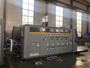 Automatische Golfkartonnen Doos Maker Printer Slotter Stans-Cutter Map Gluer Bundeling Verpakkingslijn Machine
