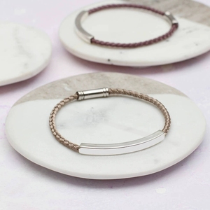 Pulsera de Cuerda Tejida de Acero Inoxidable de Alta Calidad, Personalizada, de Acero Titanio, Ajustable en Longitud, para Hombres y Mujeres - Product Image 4