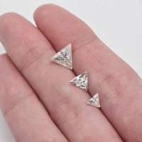 Moissanite synthétique de couleur définitionnée, 1 carat, taille triangle 6,5x6,5 mm, pierre précieuse