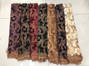 Tela de <span class=keywords><strong>Terciopelo</strong></span> Bordada de Alta Calidad para Novias, Tela de Encaje de <span class=keywords><strong>Terciopelo</strong></span> Nigeriano para Vestidos de Novia - Product Image 6