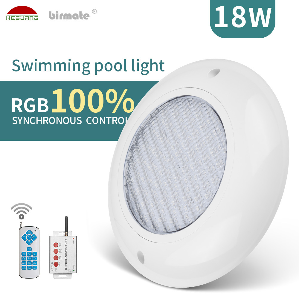 18W IP68 Structure Waterproof Synchronous Control LED Wall Mounted Swimming Light