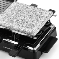 Barbecue électrique portable sans fumée de haute qualité, deux en un, commercial et domestique, plaque de cuisson pour raclette
