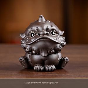 Nueva llegada creativa arcilla púrpura León danza té mascota hogar sala de té Mesa ceremonia del té accesorio - Product Image 6