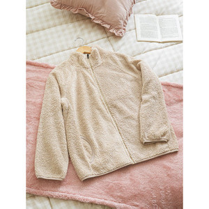 Giacca da donna con pulci a manica lunga in formato Beige L - Product Image 1