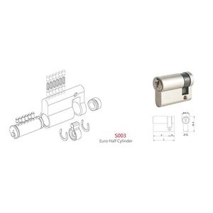 Amostra Grátis de Fechadura Comercial Europeia, Fechadura de Cilindro Tipo Meio com Chave de <span class=keywords><strong>5</strong></span> Pinos em Latão de 45mm da Itália - Product Image 2