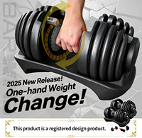 Vente flash : Ensemble d'haltères réglables de 24 kg, haltères pour la musculation