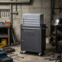 2 en 1 : Armoire à outils roulante compacte et boîte à outils portable pour mécanicien, en acier laminé à froid, personnalisable OEM/ODM, avec roues, pour garage
