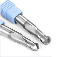 Fresa de extremo esférico de carburo de tungsteno 70, R1, con punta esférica en forma de R, herramienta de corte CNC, modelo 18, 2 filos