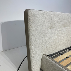 Ý thiết kế tối giản nhà bông và vải lanh biệt thự lớn phẳng đôi Màn hình rộng giường gỗ rắn giường mềm - Product Image 4