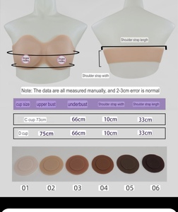 Top Tubo con Senos de Silicona, Ropa Interior sin Tirantes, Senos de Silicona, Relleno de Algodón o Silicona - Product Image 6
