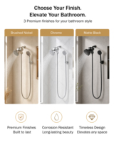Kit de Douche Complet à Double Filtre Certifié NSF177 pour la Réduction du Chlore et des Métaux Lourds, Installation Facile, Ensemble de Douche pour Salle de Bain